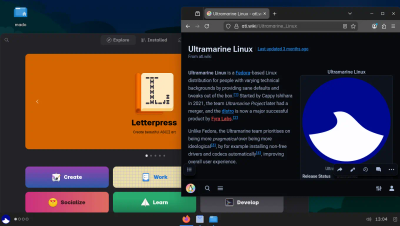 Screenshot of Ultramarine Flagship in dark mode